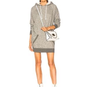Rag & Bone Racer hoodie dress heather gray